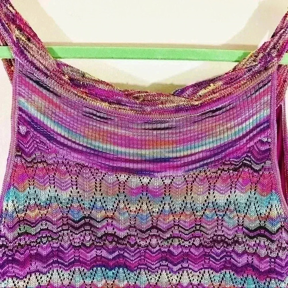 Laundry by Shelli Segal Multicolor Chic Knit Crochet Lined Mini Dress Size XS - Picture 9 of 10